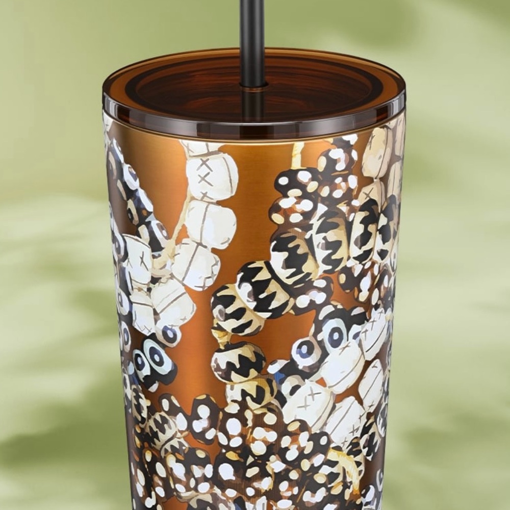 STARBUCKS X SHADE AKANBI Batik Beads 24 OZ Stainless Steel Cold Cup Water Tea - Picture 2 of 9